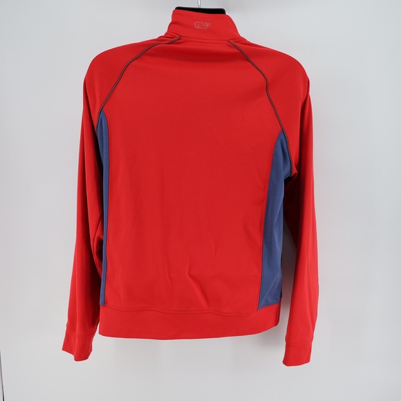 Vineyard Vines Pullover Red 1/4 Zip Long Sleeve Performance Mens S Flaws - Picture 4 of 10